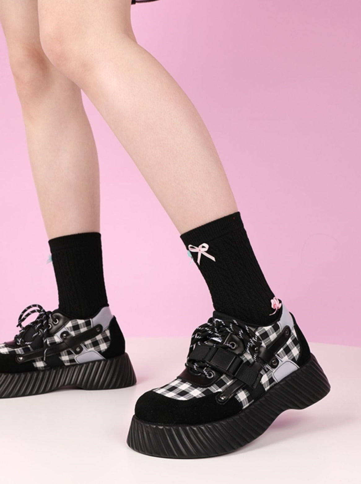 Chaussures Hot Buckle Girl Doll Contraste