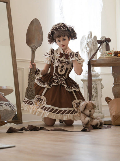 Sweet Ruffle + Blouse Skirt Arm Chocolate Warmers + Lace Ribbon Catsuit + Short Lolita