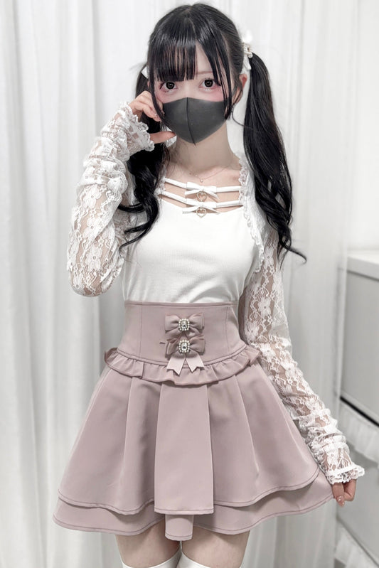 Lace Sheer Top Open Collar Reservations