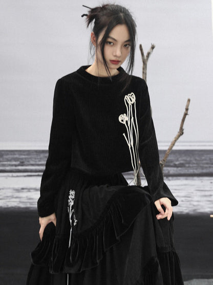 Tulipe courte Mote Dark Rib Top