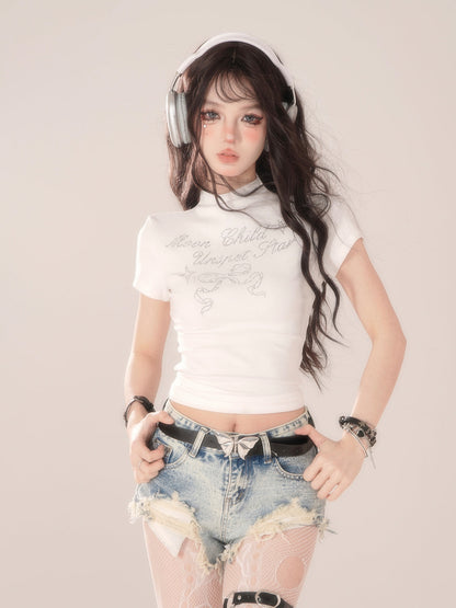 Collar Breeze Top Small Short High Ditis