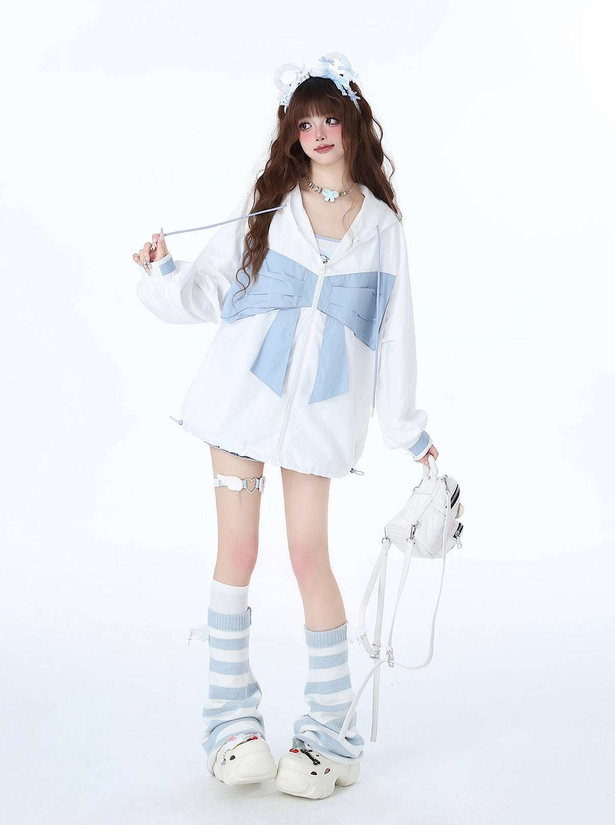 Sweat à capuche Neighborhood Angel avec ruban Loose the Zip Mist