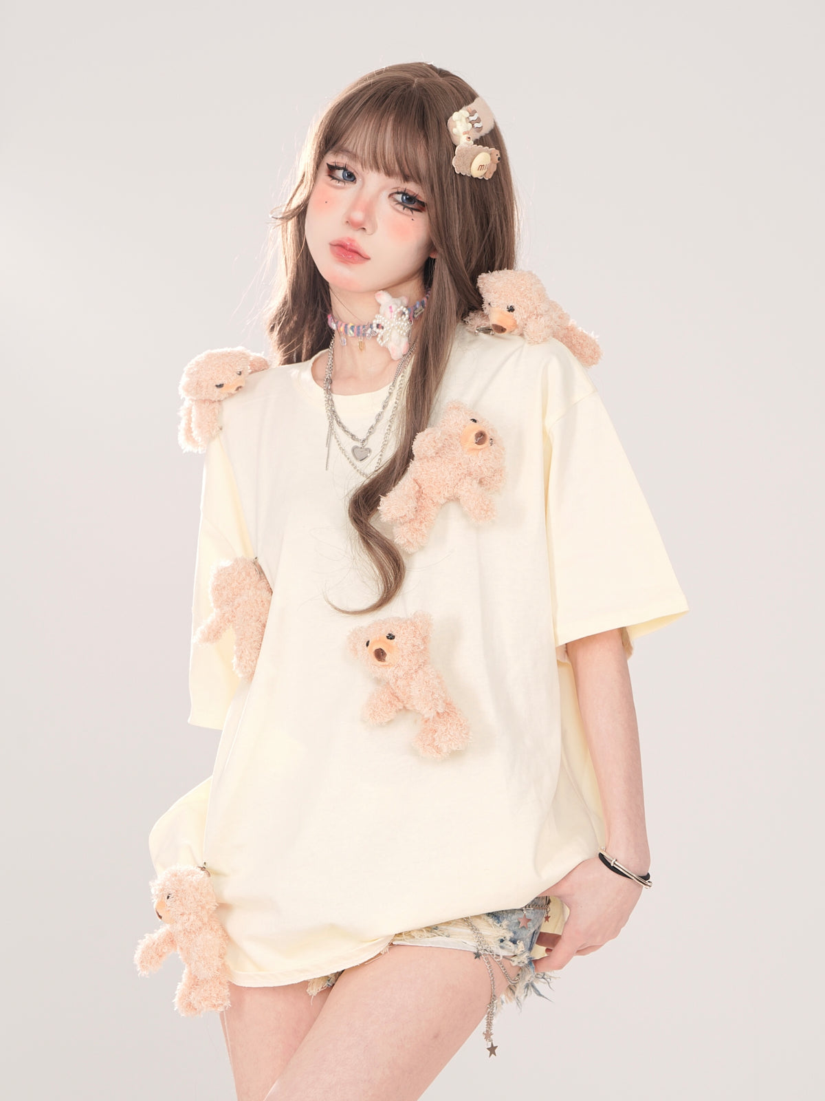 Niche Bear Loose Cute T-shirt