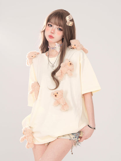 Niche Bear Loose Cute T-shirt