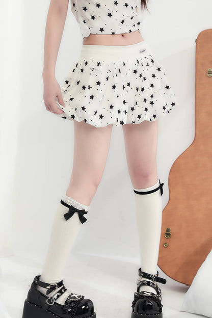 V-neck suspenders + shorts Star