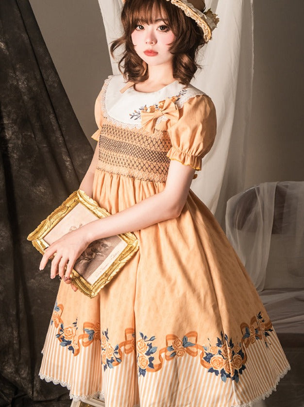 Lolita Flower Elegant Girl Retro Dress
