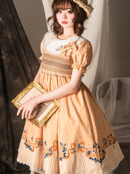 Lolita Flower Elegant Girl Retro Dress