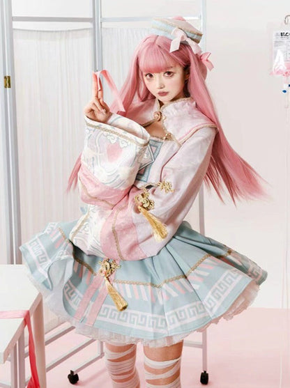 Sweet Hut Reserved Sea Jacket + Kyung + Pin Ribbon product Crolley + Dress Little