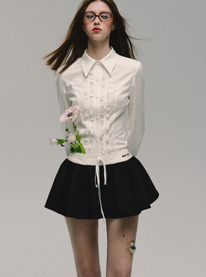 Black All waist Pants Skirt Match Low Twill