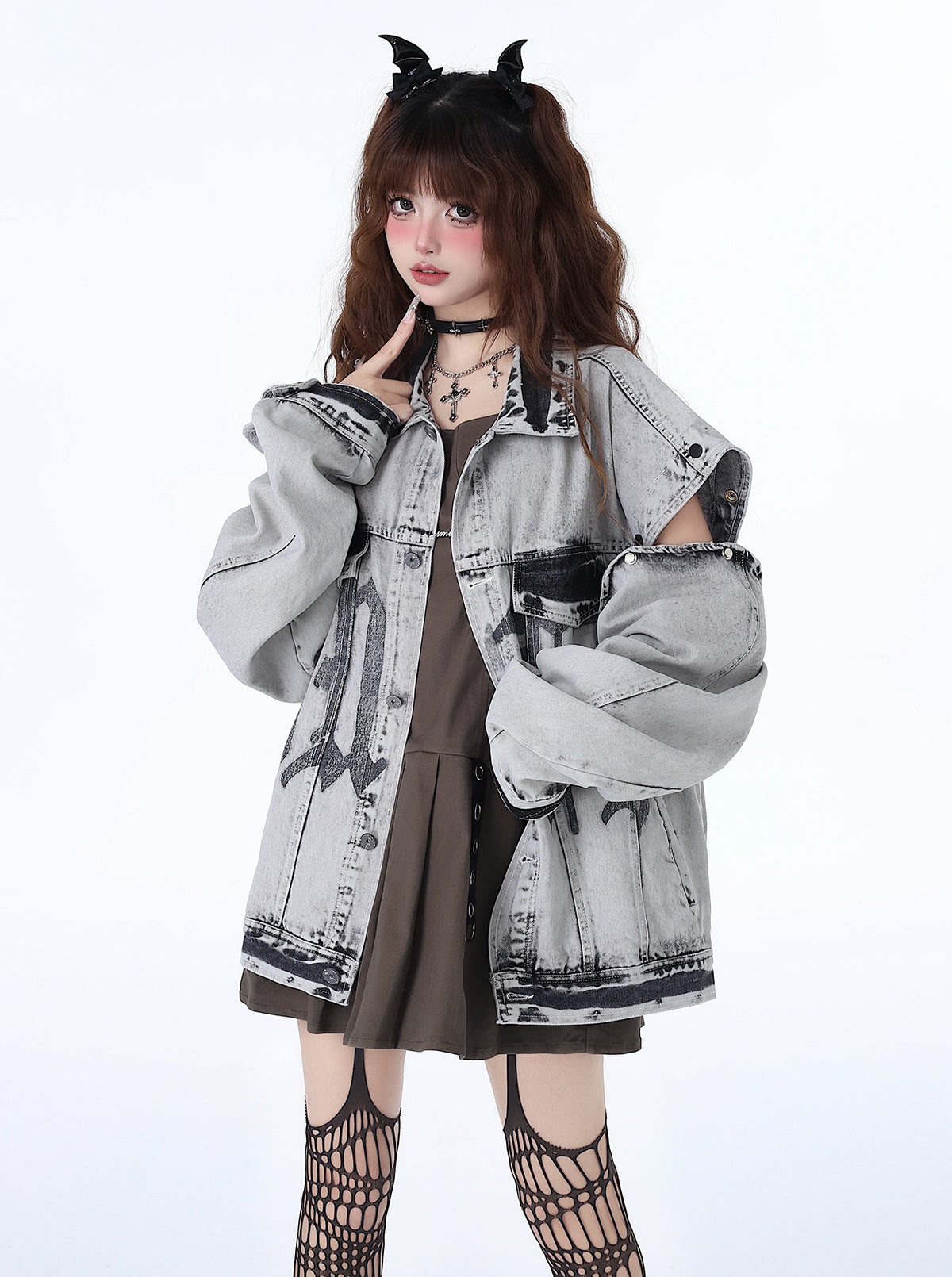 Retro American Denim Loose Street Jacke Design Bike Niche