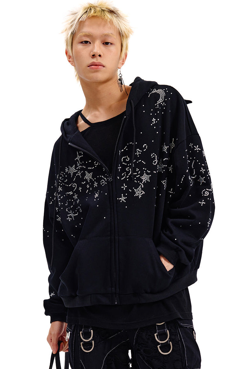 Hoodie Starry Sweatshirt Diamond