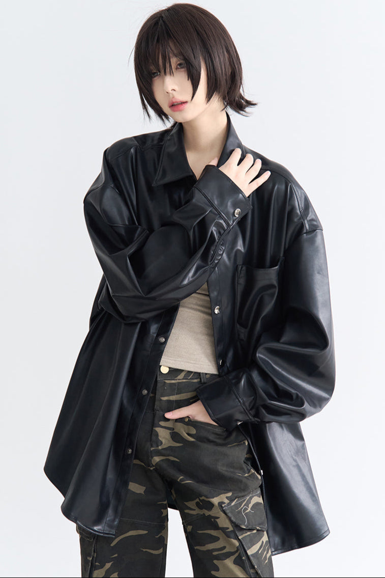 Tops PU Style Vintage