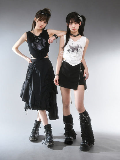 Haut sans manches style millénaire pour fille sexy