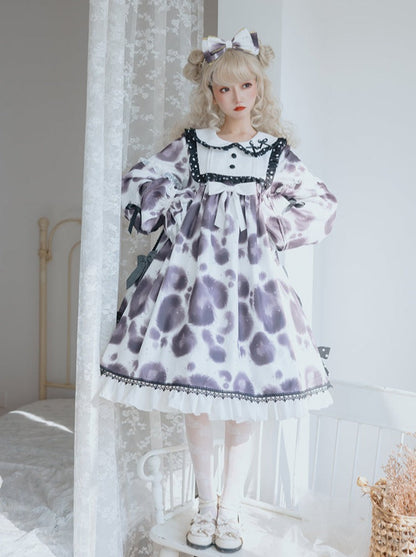 Leopard Dress Voluminous Dot Lolita