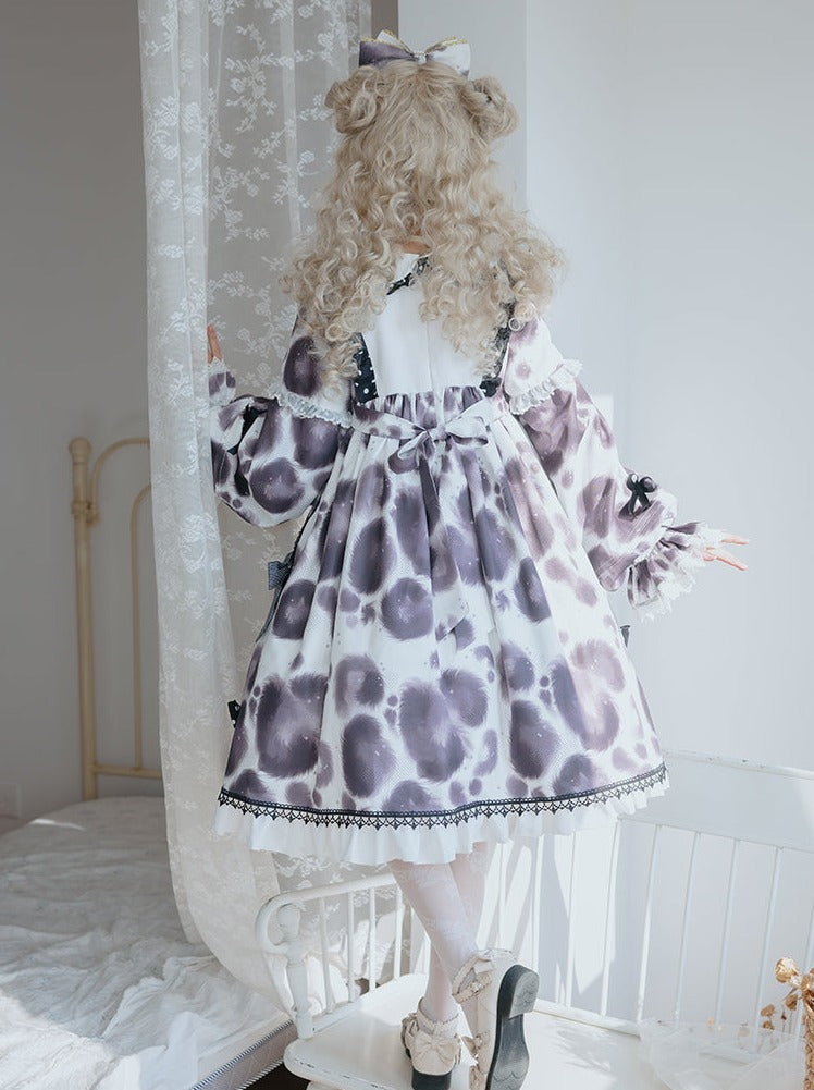 Leopard Dress Voluminous Dot Lolita