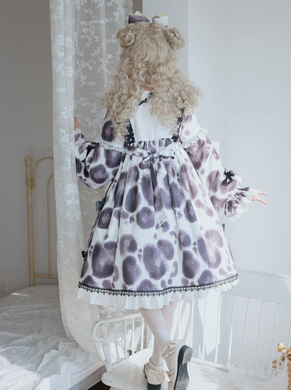 Leopard Dress Voluminous Dot Lolita