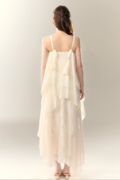 Roselle Irregular Dress Long Multi-Layered Heavy Skirt