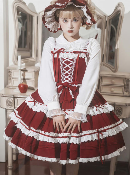 Suspender Dress Design Lace-up