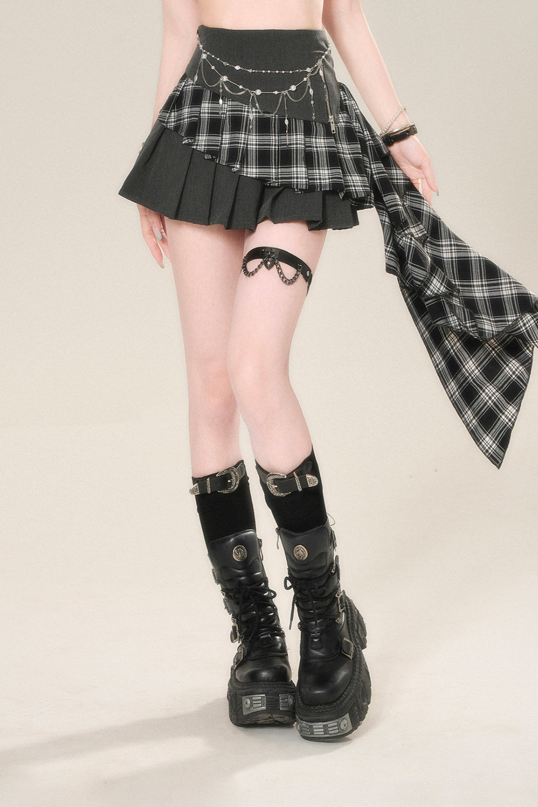 A-line American Miniskirt Check