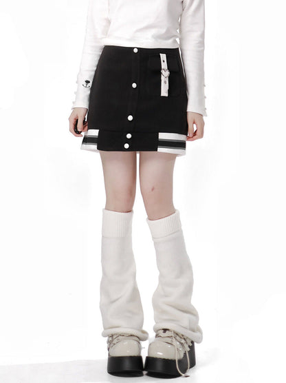Starley Sea La Color Eradry Baseball Jacket Skirt Suit
