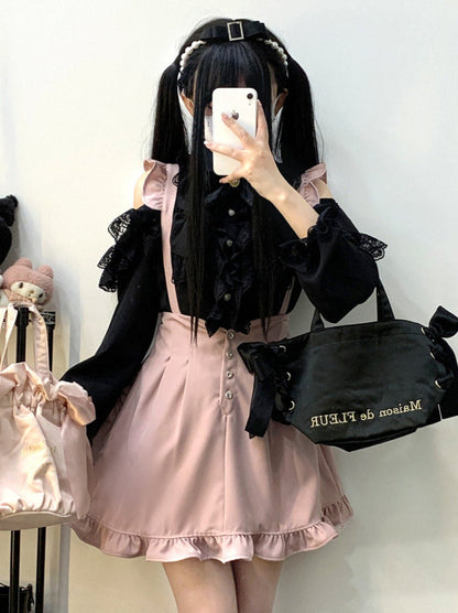 Love Gemstone Ruffle Suspender Skirt