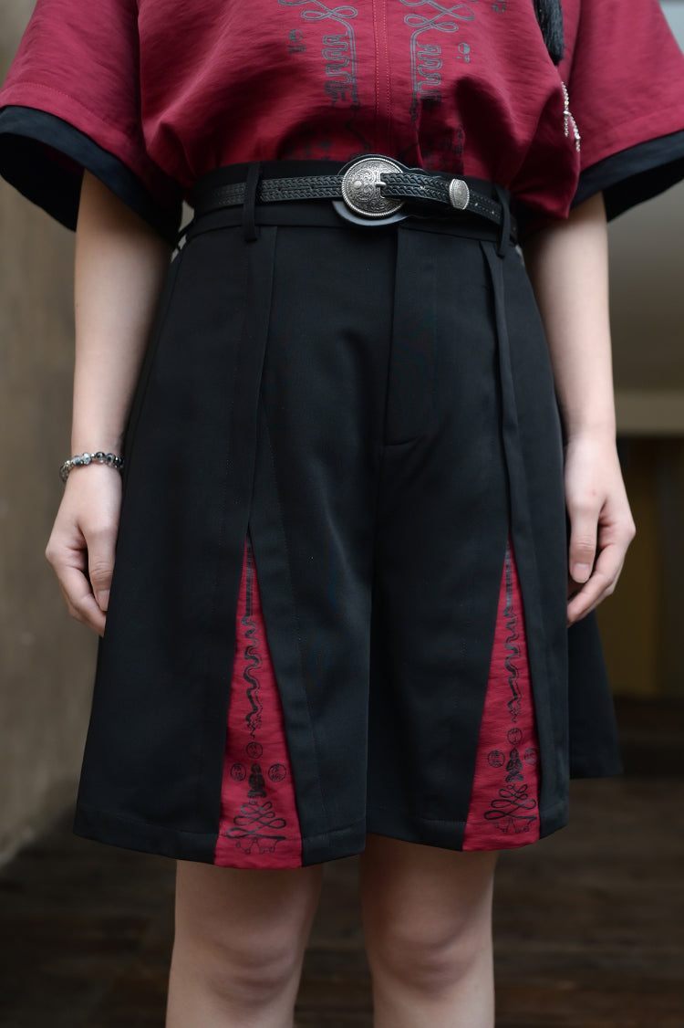 Pants Dark High Waist China Half