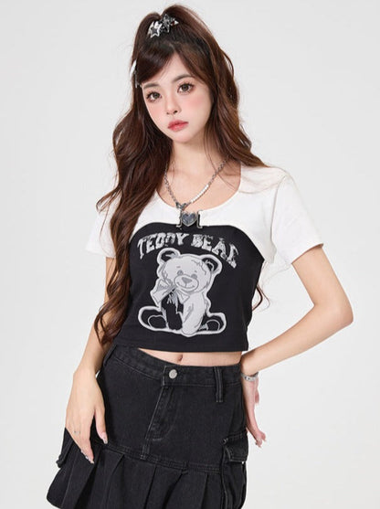 T-shirt Bare T-shirt + Mode Long Court
