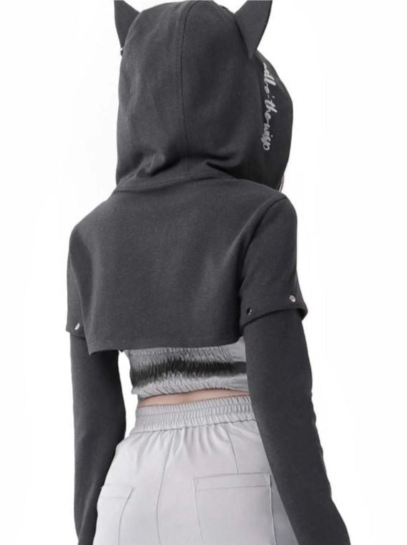 Suit Camouflage Detachable Design Hoodie Original Sleeve Wolf