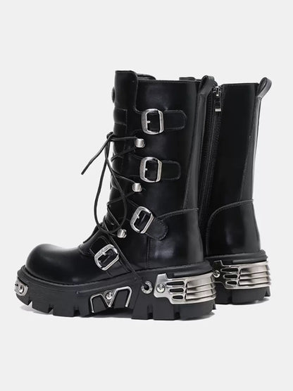 Platform Punk Metal Rock Boots Retro