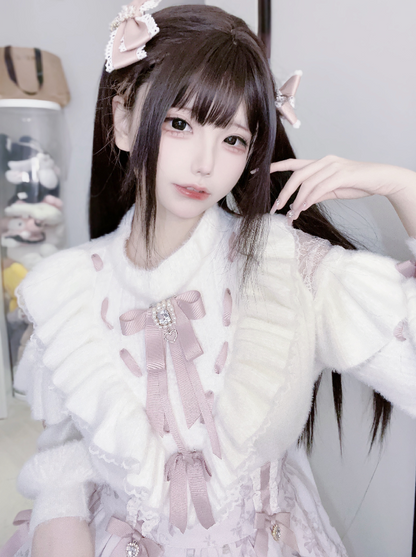 レースアップ大量生産イミテーションベルベットニットミンク