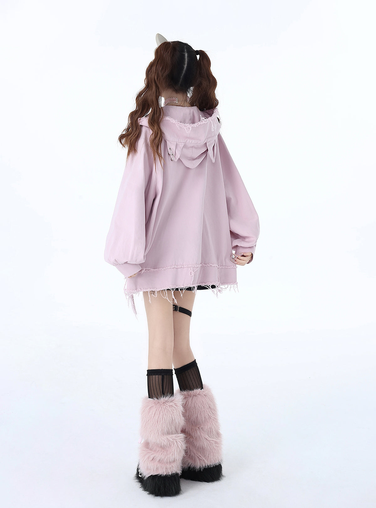 Sweat à capuche Cat Mine Loose Over Hooded