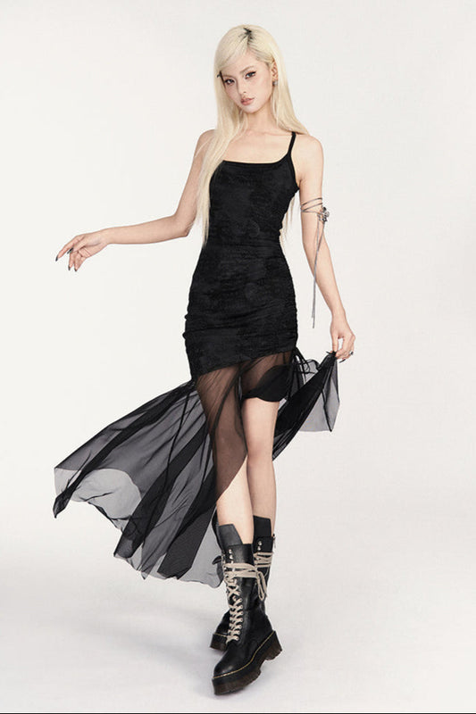 Dress Mesh Wrap Sheer Resort