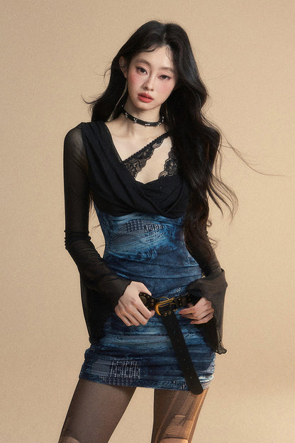 Tight Dress Lady Rim Chic Mini