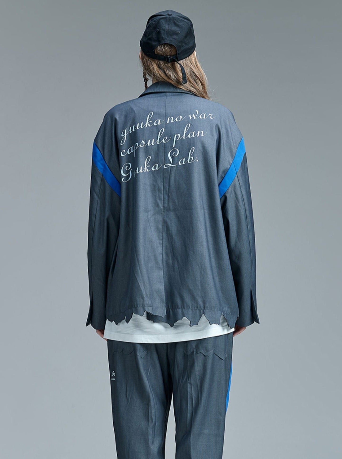 Veste ample multi-poches grise