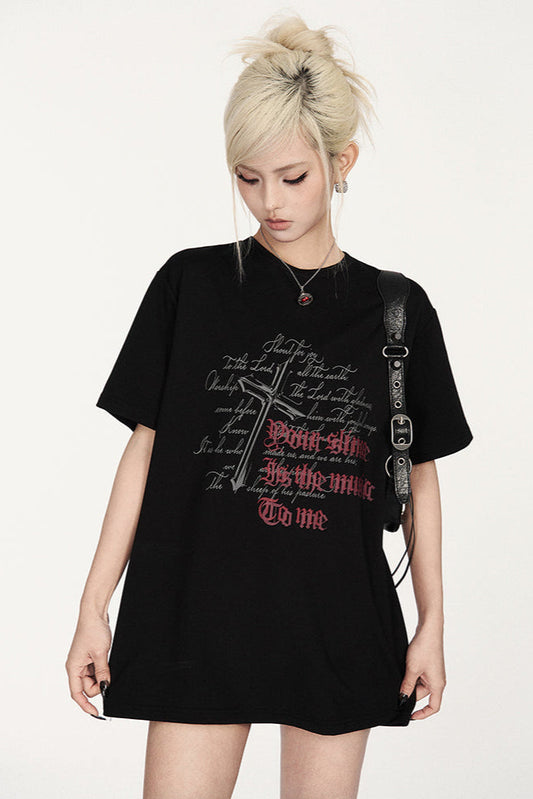 Girl T-Shirt Cross Fitted Spicy