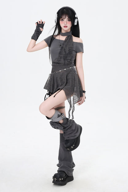 Top Off-the-shoulder Slim Dark Sweet
