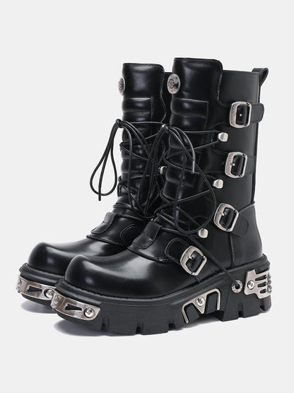 Platform Punk Metal Rock Boots Retro