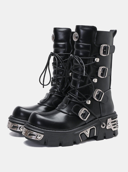 Platform Punk Metal Rock Boots Retro