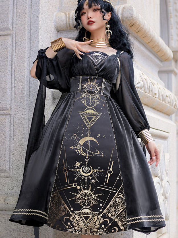 Full Sleeve Model Sheer Short Yarn Dress Shoulder + Sass + Nightmare Horus