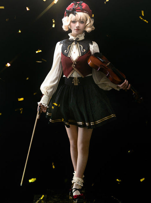 Jacquard Embroidered Classic Conductor Shirt Skirt Setup