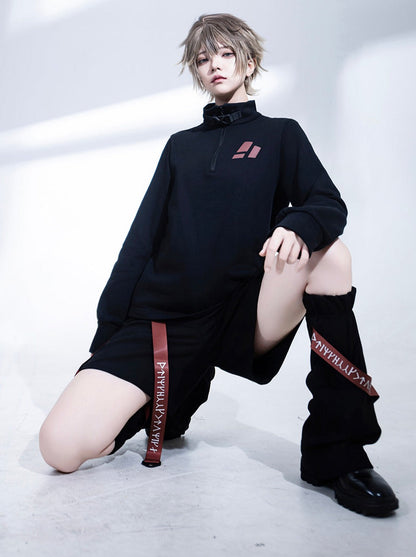 Pantalon demi-pantalon + jambières à bretelles