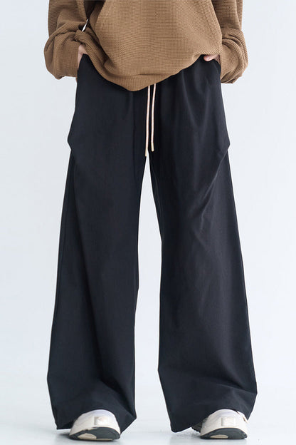 Minimalist wide-leg casual pants