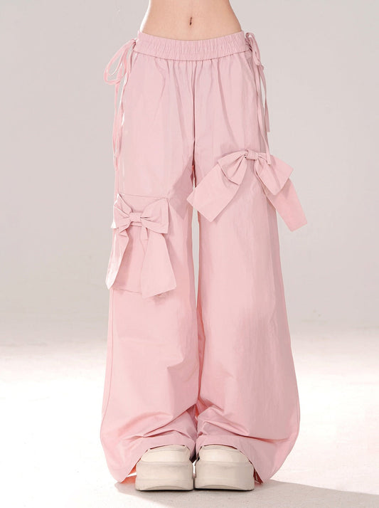 Bow Pants Pinky Loose Big Sweet