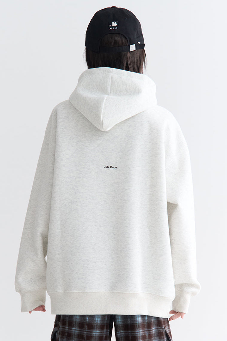 Print Sweatshirt Hooded Puppy