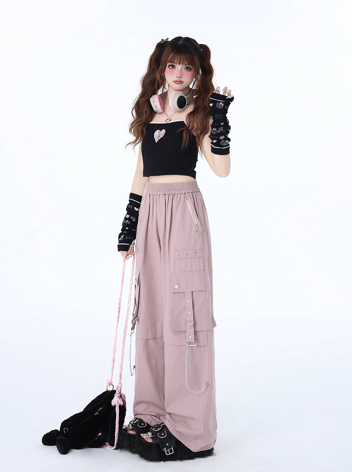 Pantalon cargo ample et doux