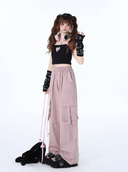 Pantalon cargo ample et doux
