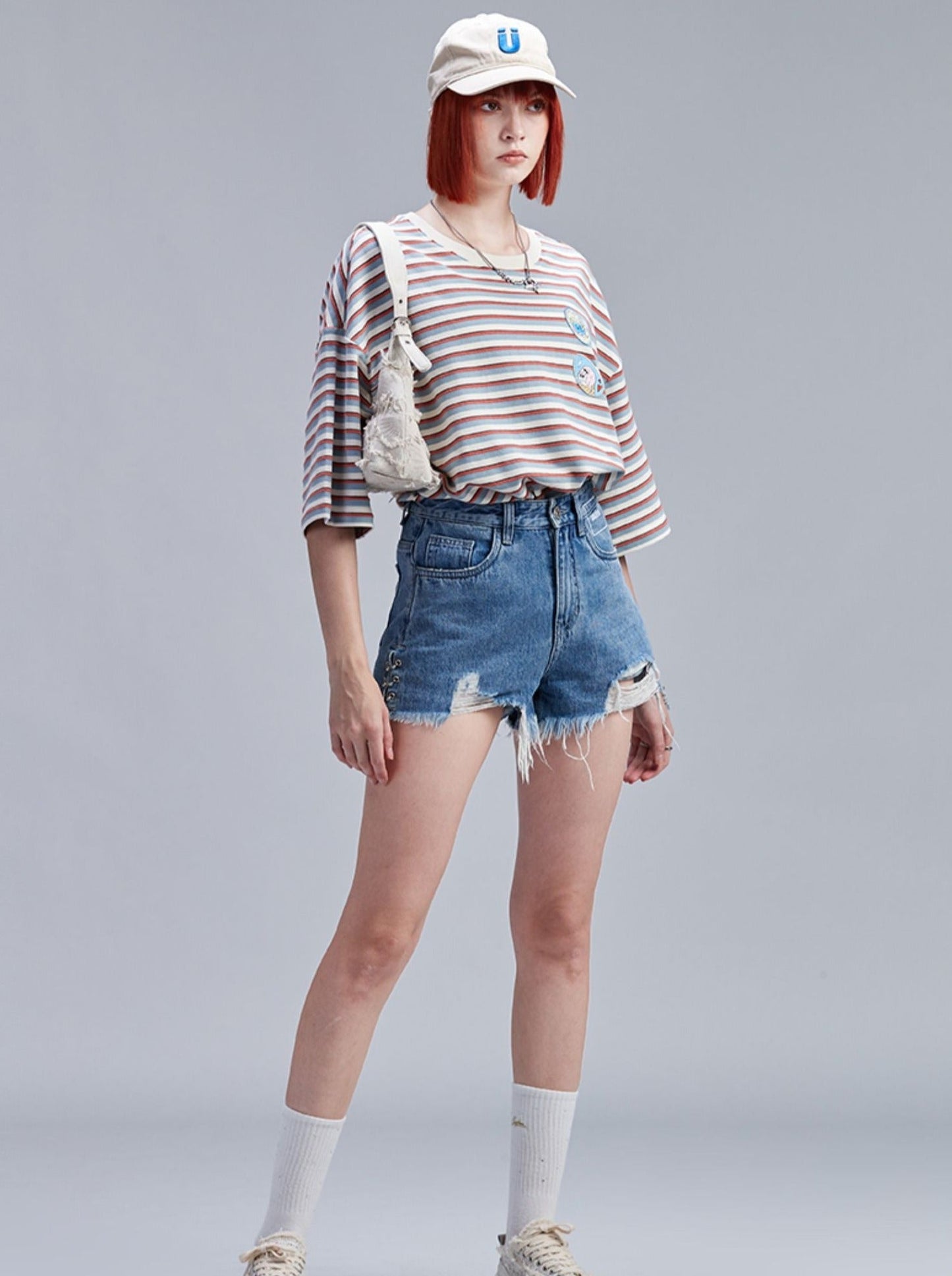 Pop Slim Border Loose T-Shirt