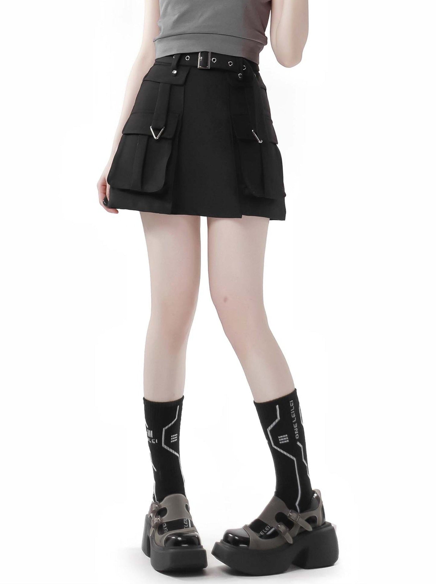 キャミソール＋キーネックスカート カラーアメリカンガールカーゴスリー