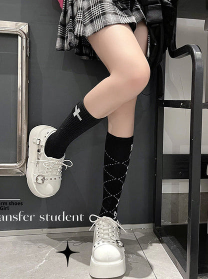 Chaussures à plateforme punk cloutées Lolita