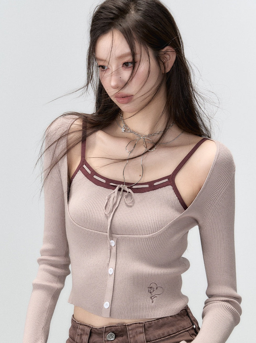 Suspender Knit + French Little Cardigan